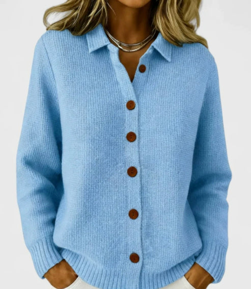 Strick-Cardigan mit Reverskragen für Damen