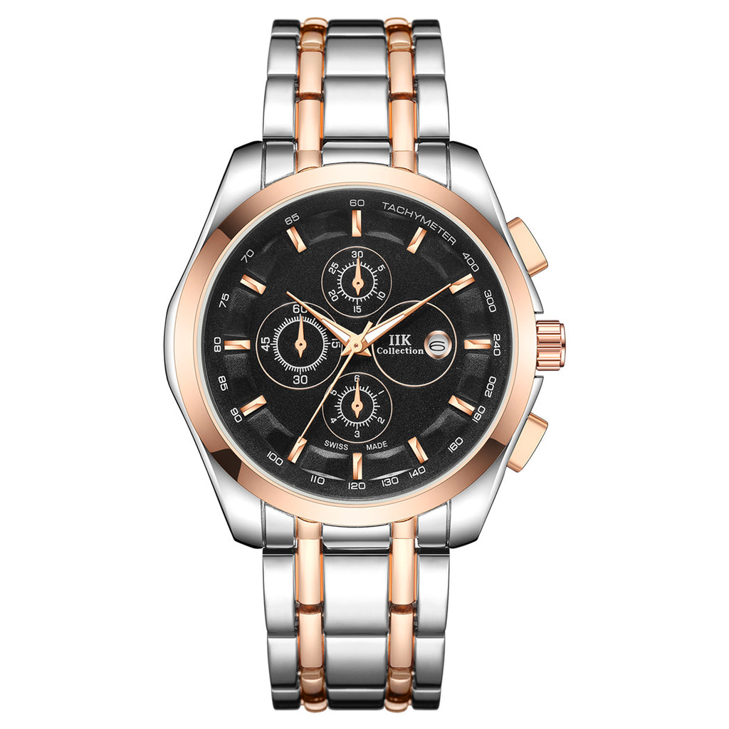 Luminöse Herrenquarzuhren mit Alloy-Armband