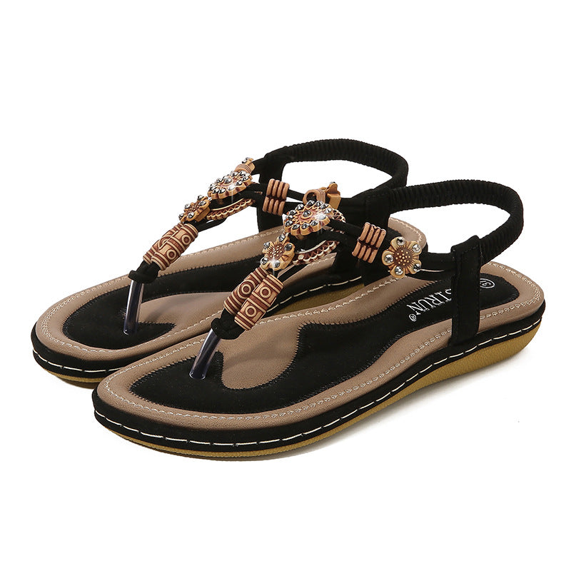 Sandalen mit Holzperlen und gewebtem Design – Bild 7 | LuxeStyle