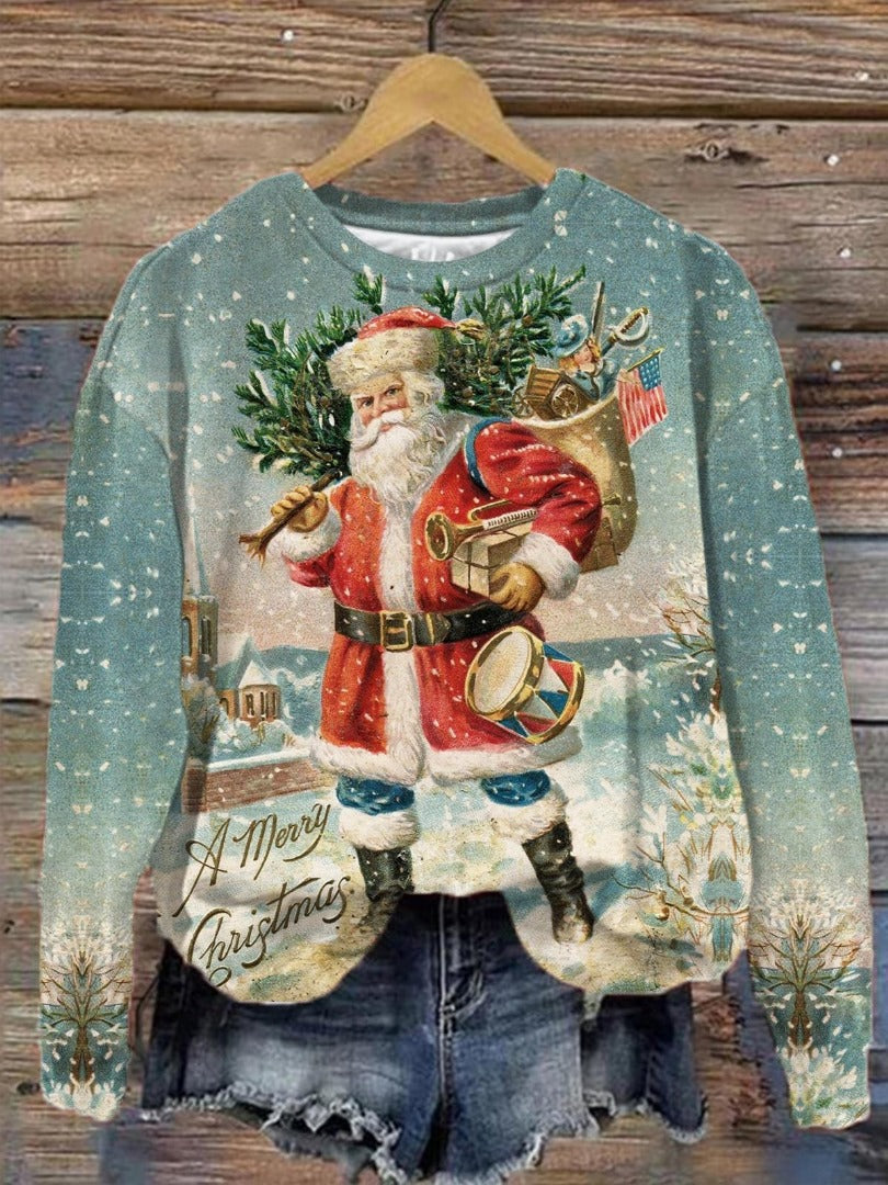 Damen Pullover Sweatshirt mit Print