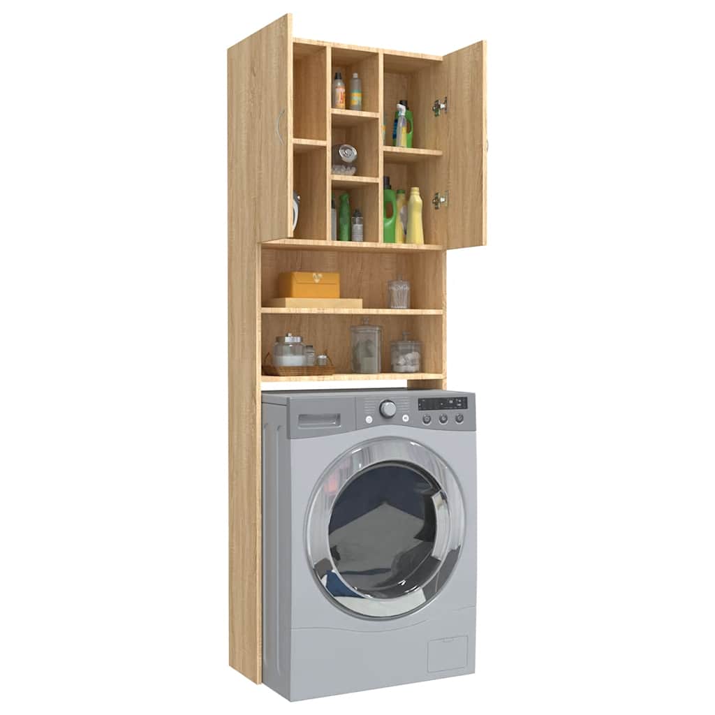 Waschmaschinen-Schrank Sonoma Eiche 64x25