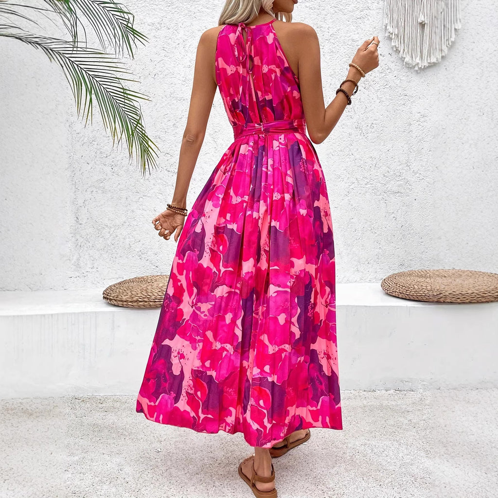 Damen Blumenkleid mit Plissierter Taille – Bild 3 | LuxeStyle