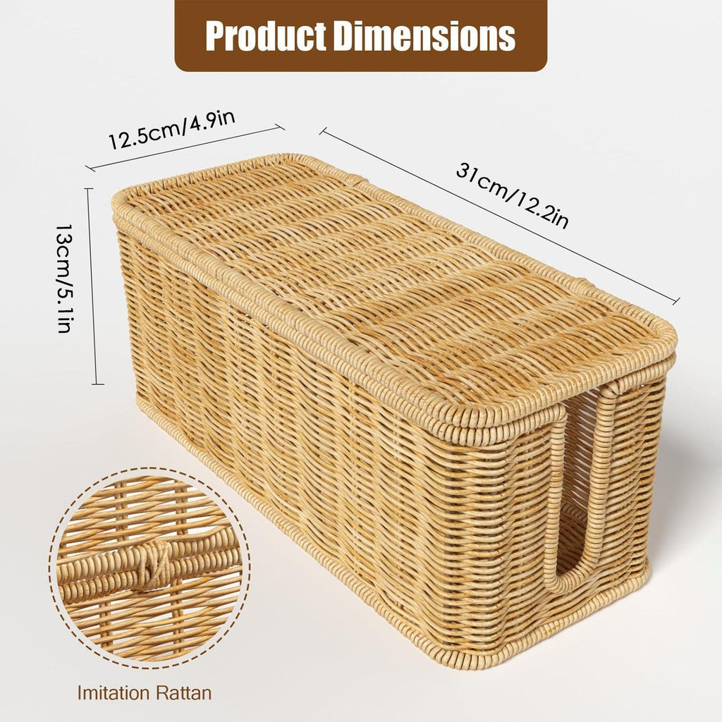 Kabel-Organizer im Rattan-Stil – Bild 3 | LuxeStyle