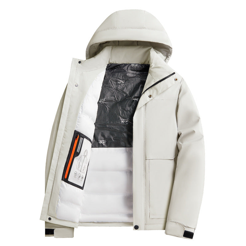 Gefütterte Wander- und Freizeitjacke für Herren