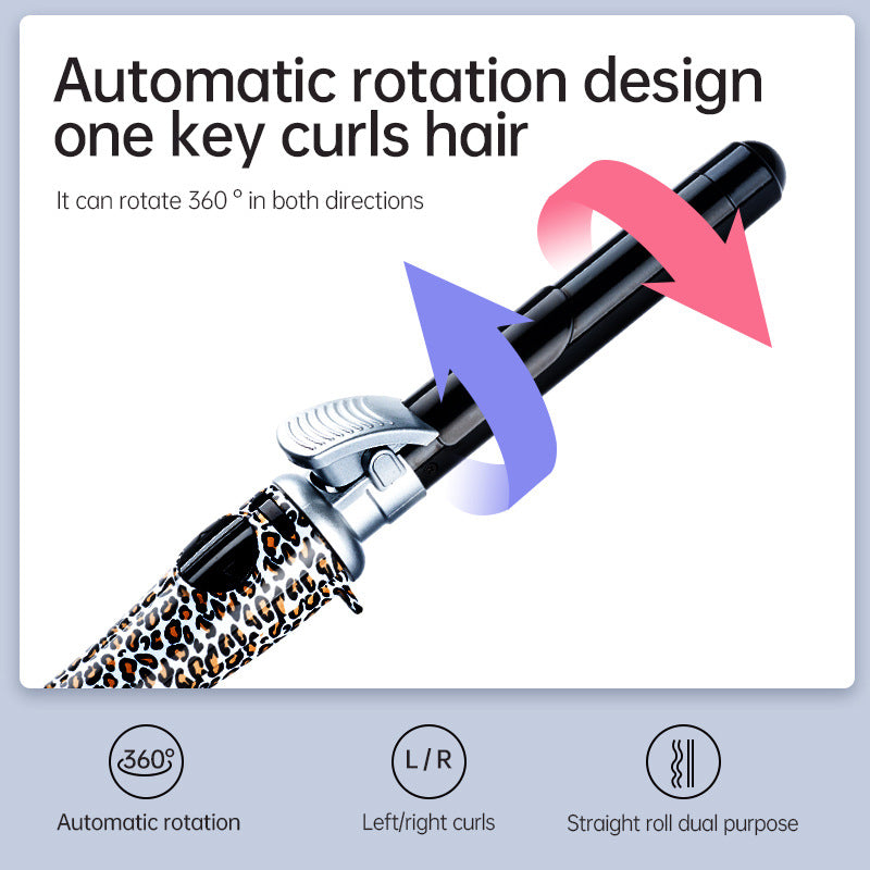 Automatischer Lockenstab mit Leopard-Print