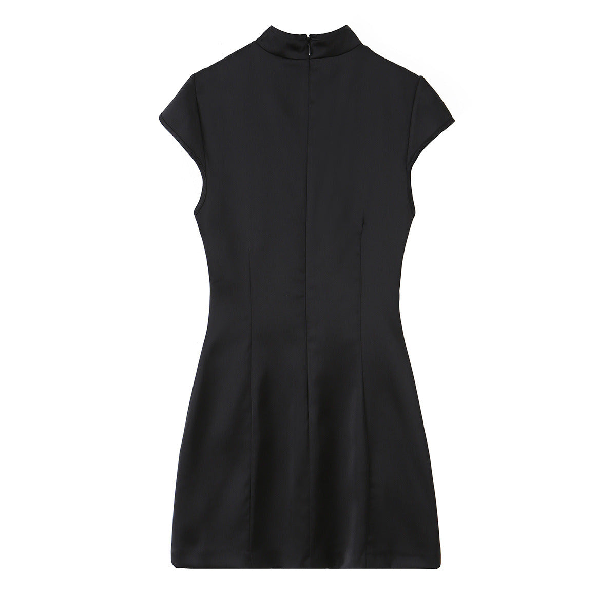 Mini-Kleid aus Satin-Polyester mit Schlitz