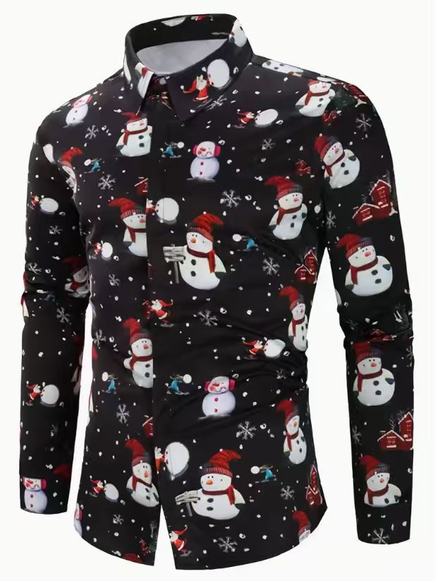 Weihnachts-Langarmshirt für Herren – Bild 7 | LuxeStyle