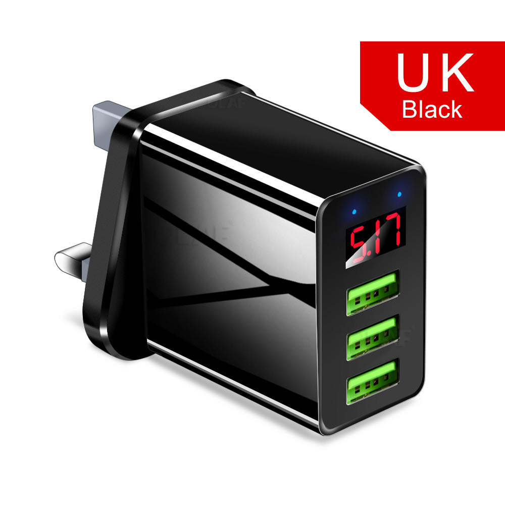Digitales 3-Port USB-Ladegerät mit Display