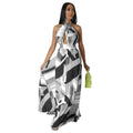 Neckholder Plissee Maxi-Kleid mit Rückenausschnitt – Bild 11 | LuxeStyle