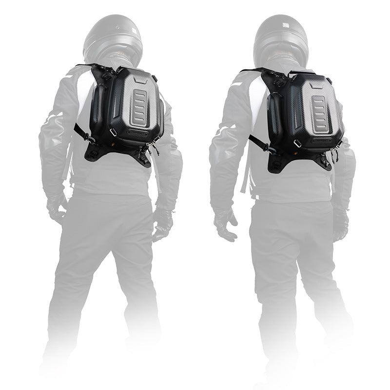 Motorrad-Hartschalenrucksack, 15L erweiterbar