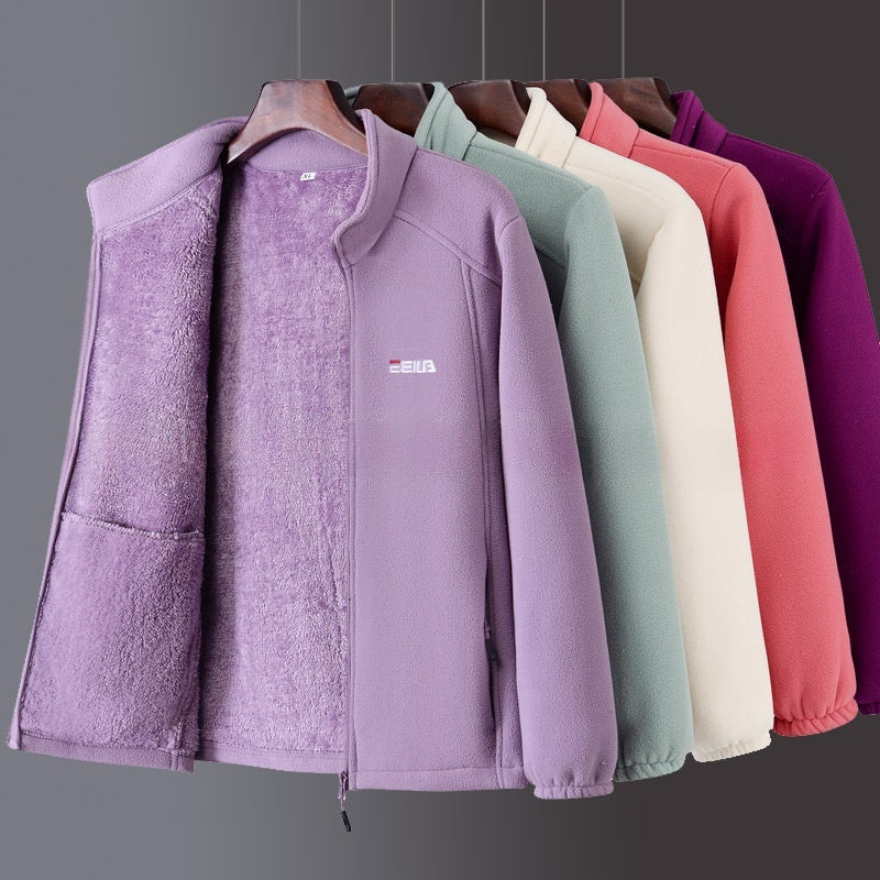 Gefütterte Winddichte Polar Fleece Jacke