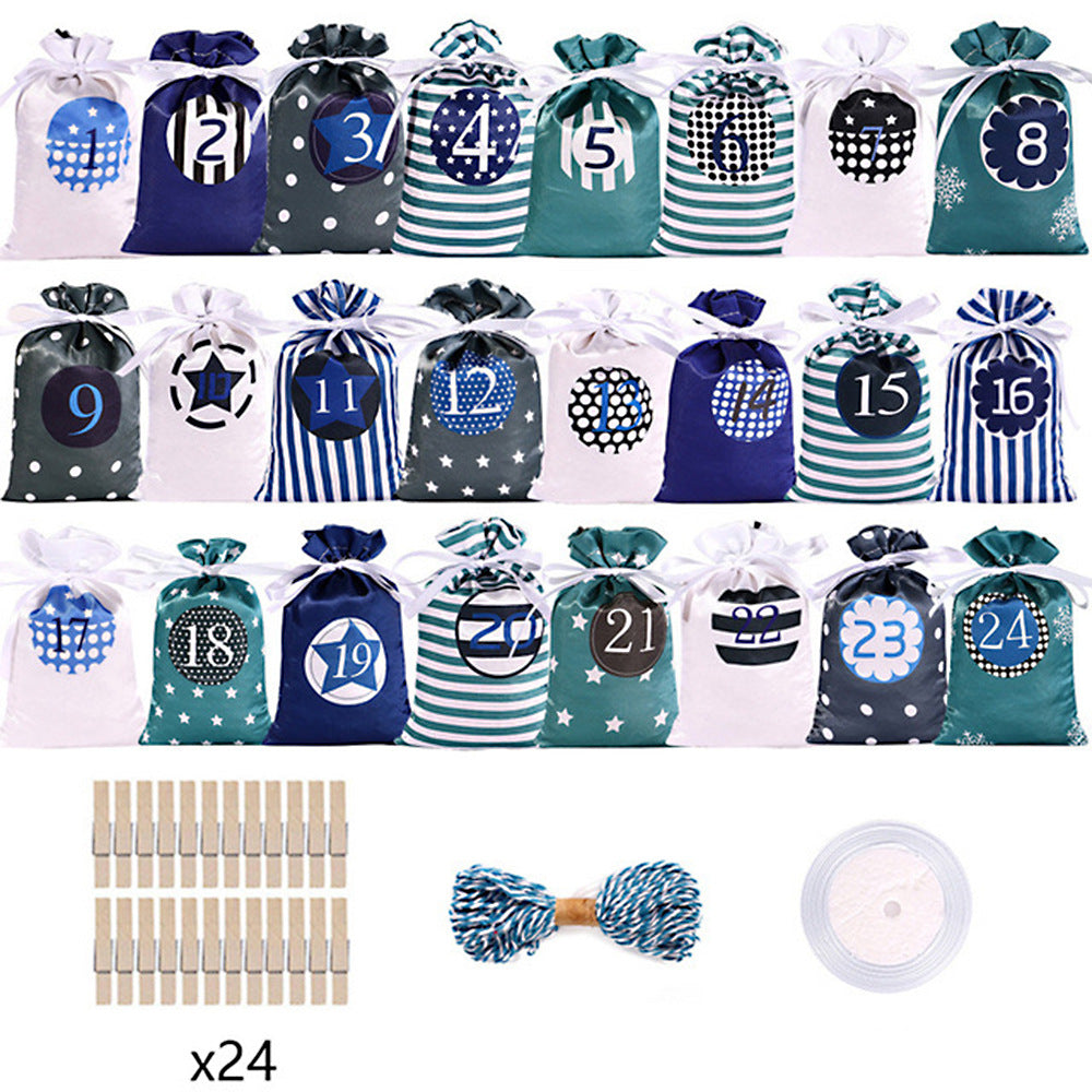 Adventskalender-Set aus Satin-Geschenkbeutel – Bild 8 | LuxeStyle