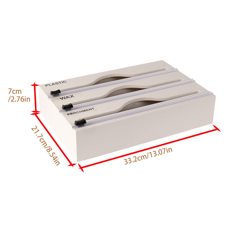 3-in-1 Bambus Dispenser für Folien und Wachspapier