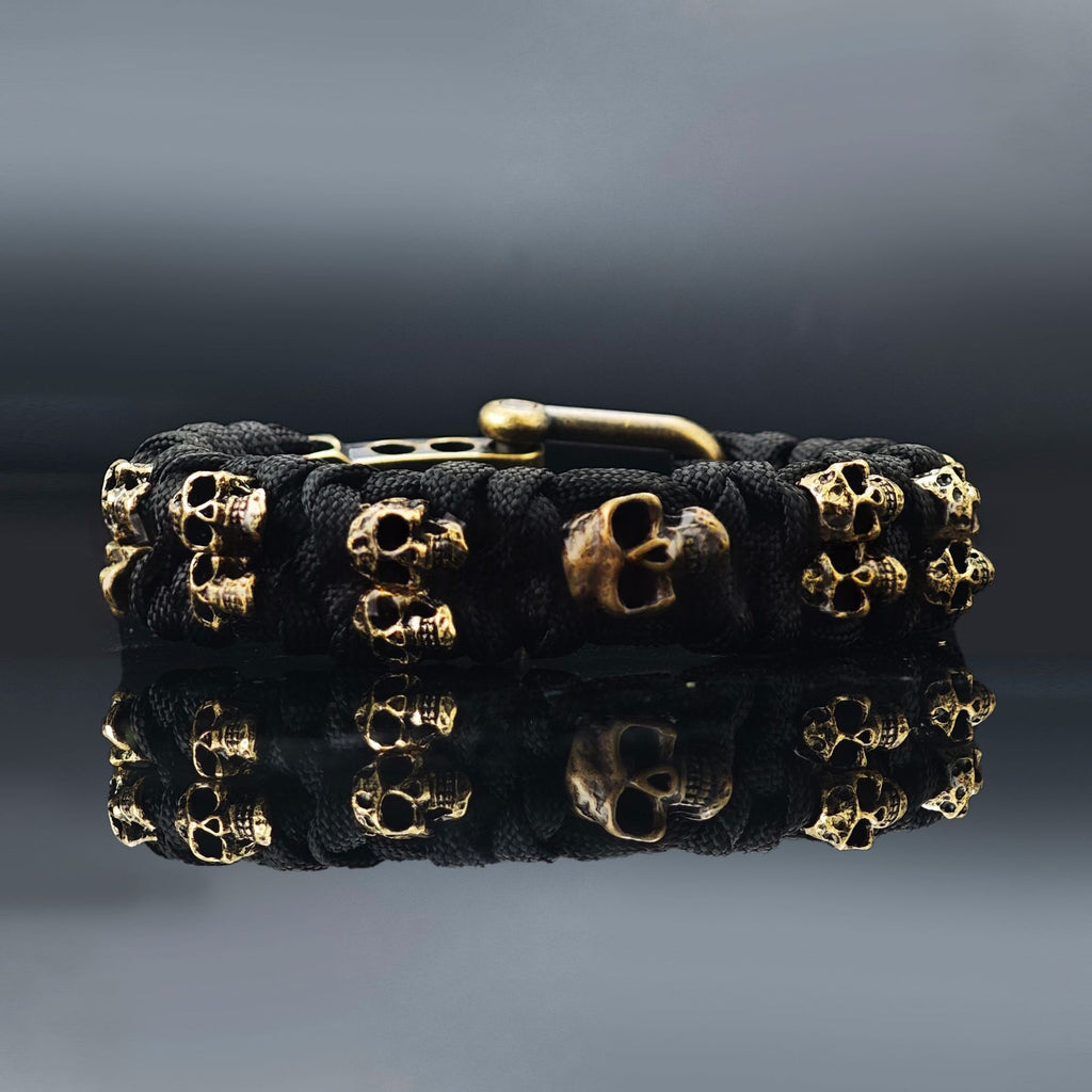 Personalisiertes geflochtenes Totenkopf-Armband