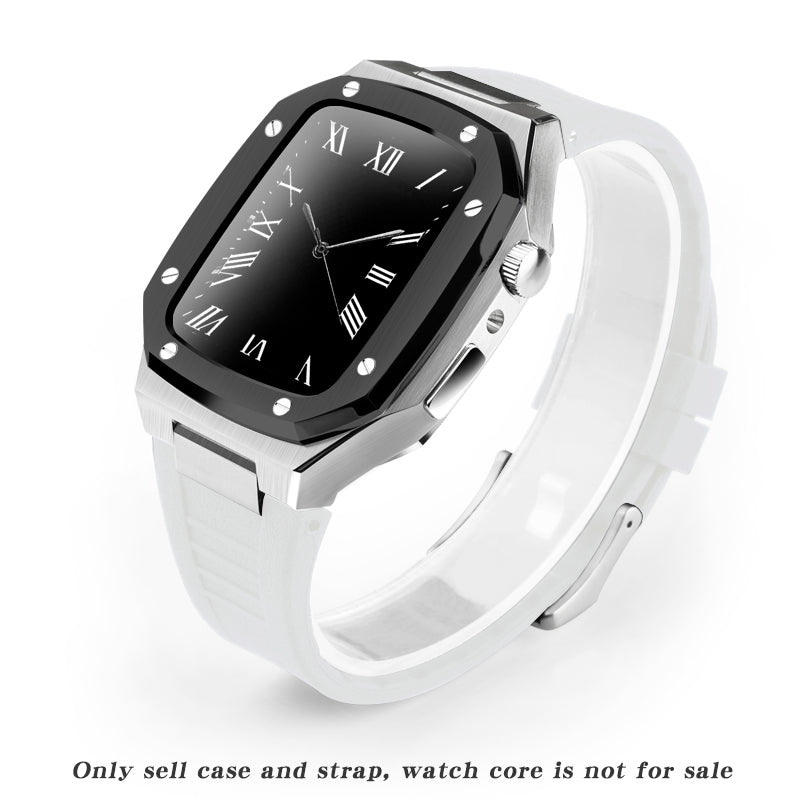 Smartwatch-Gehäuse aus Metall mit Kautschukarmband – Bild 3 | LuxeStyle