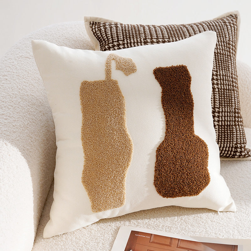 Minimalistisches Kissen aus Samt