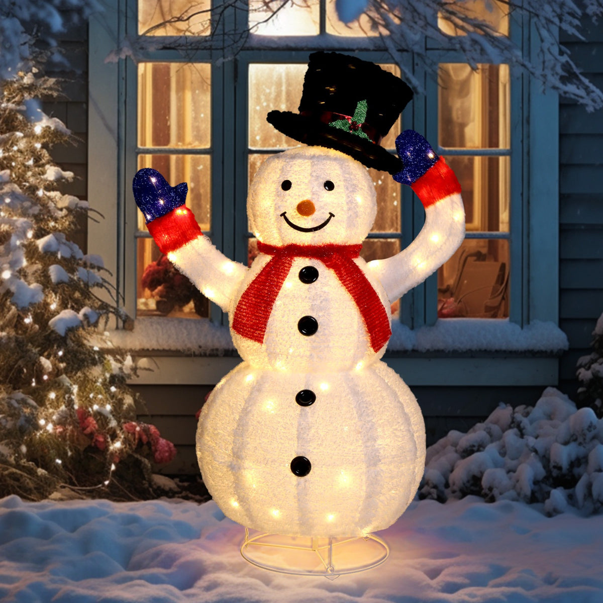 Faltbare Schneemann-Lichterkette 1,2 m | LuxeStyle