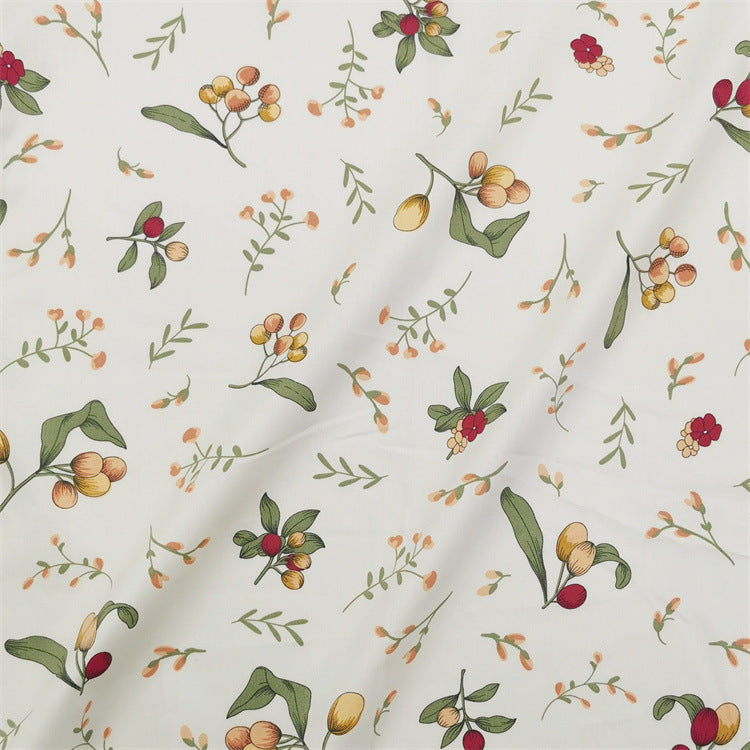 Rosen-Beeren-Baumwoll-Twillstoff | LuxeStyle