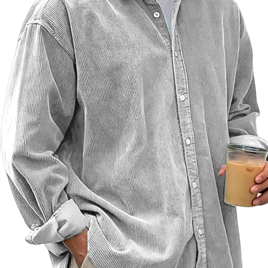 Lässige Cord-Hemdjacke für Herren – Bild 3 | LuxeStyle