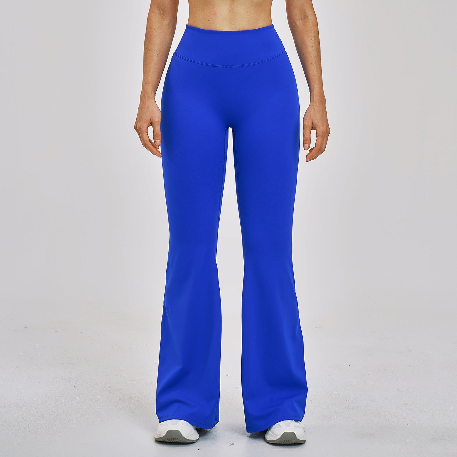 High-Waist Fitnesshose mit leicht ausgestelltem Bein