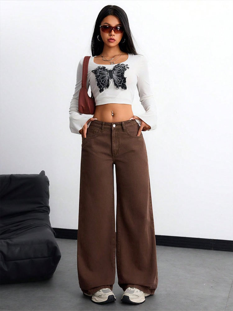 Lange, gerade Jeans