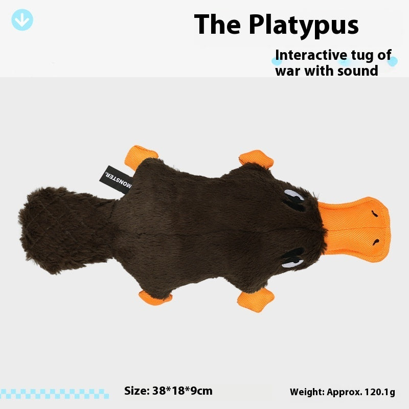 Plüschtier Schnabeltier mit Sound für Hunde