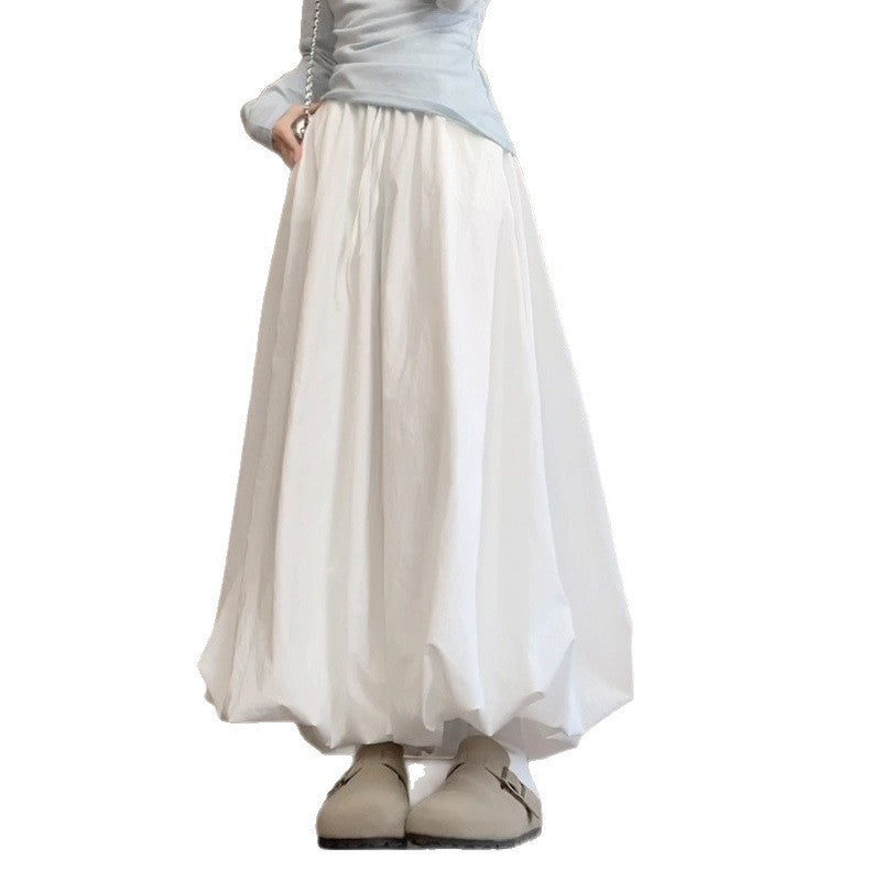 Dünner High-Waist Midi-Rock aus Eisseide