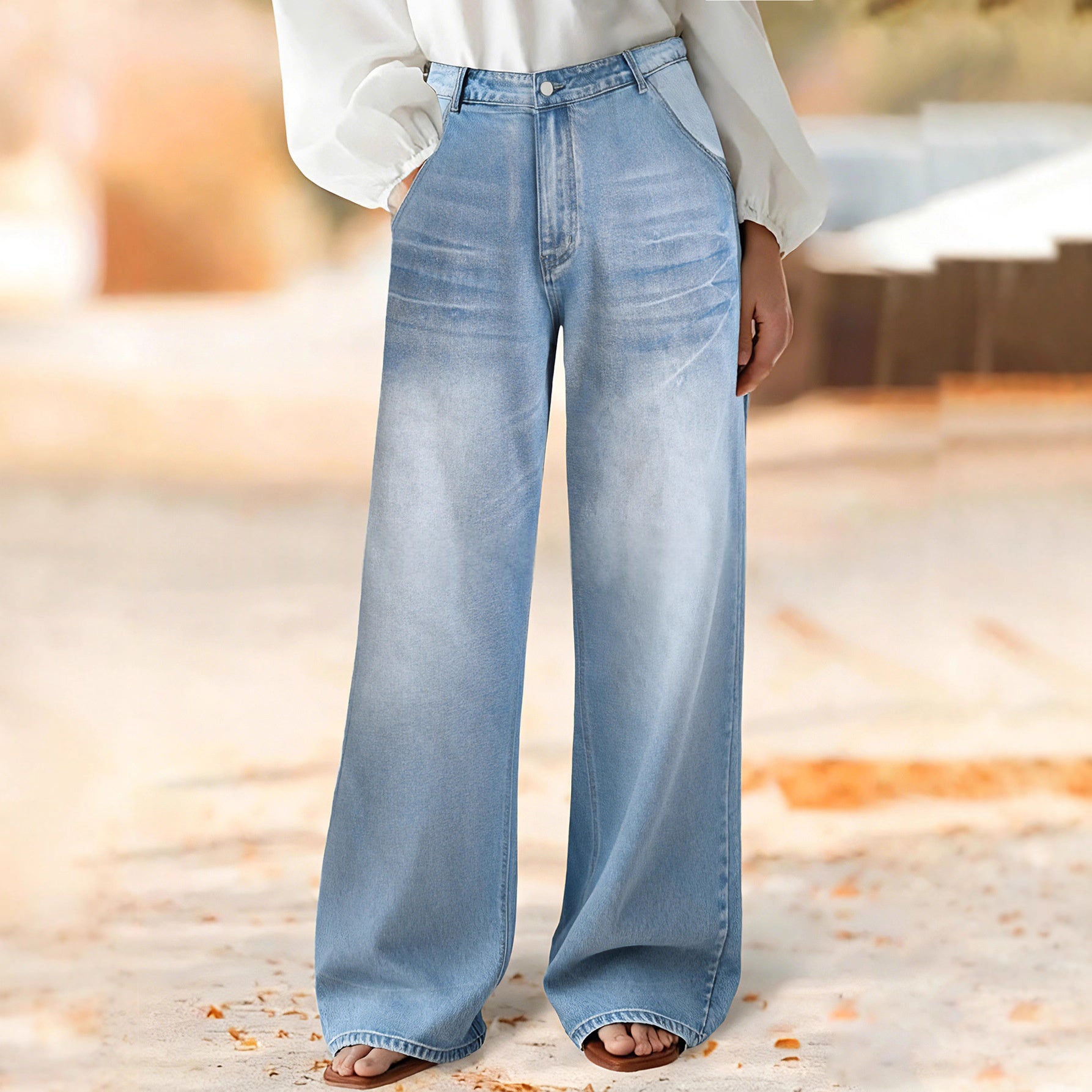 Elegante, weite Jeans