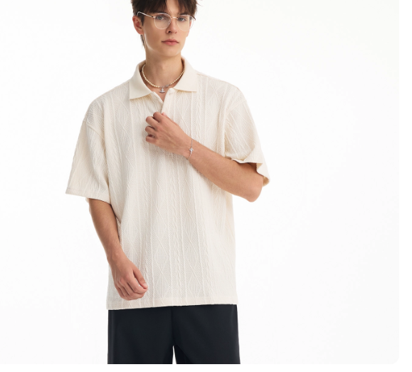 Herren Strick-Polohemd mit Struktur – Bild 5 | LuxeStyle