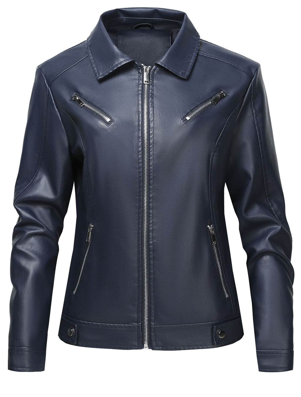 PU Lederjacke Damen, Slim Fit, Schwarz – Bild 6 | LuxeStyle