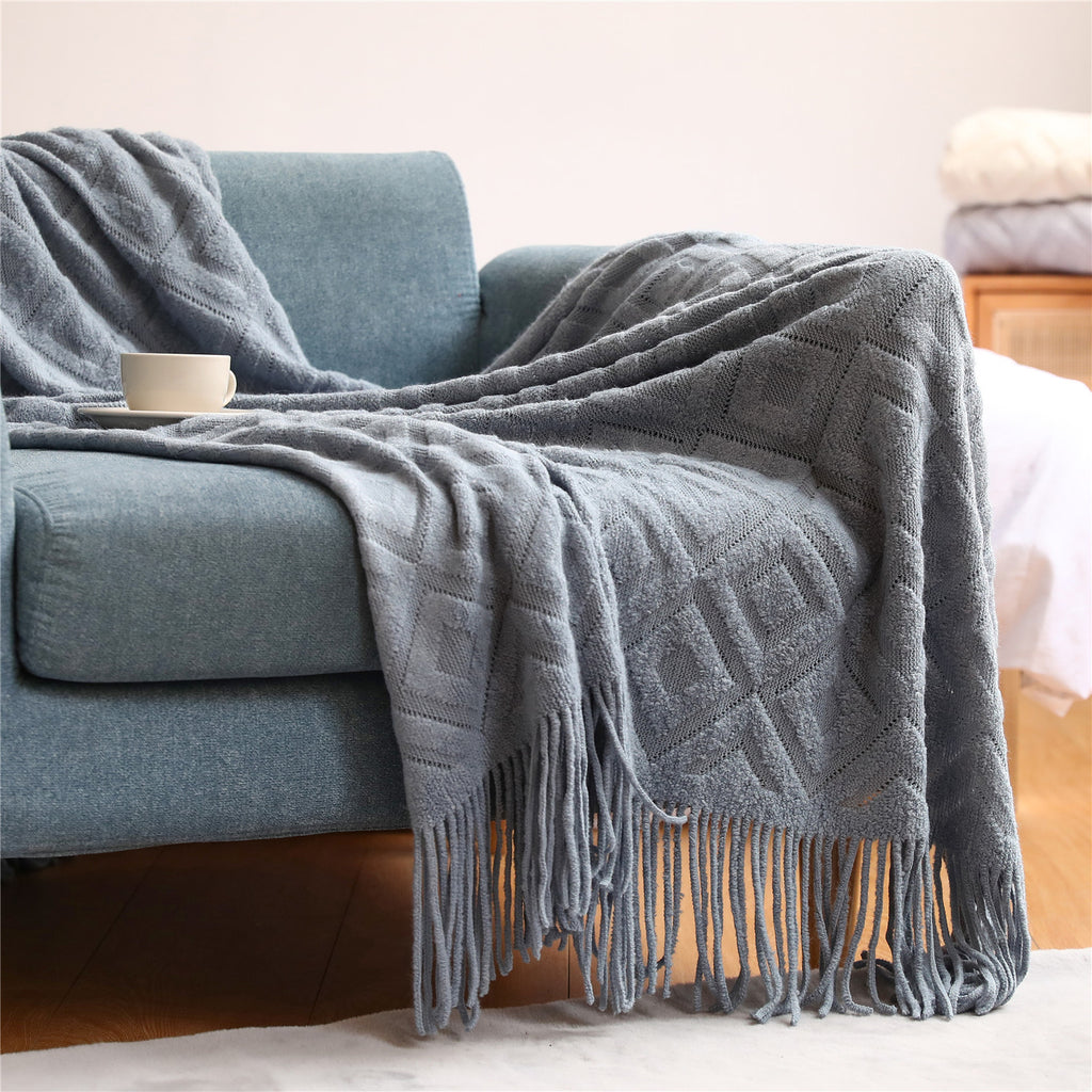 Strickdecke für Büro und Zuhause