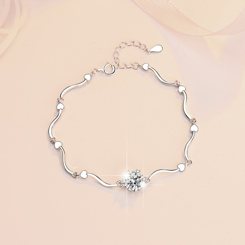 Schneeflocken Armband mit 1-Karat Moissanit – Bild 5 | LuxeStyle
