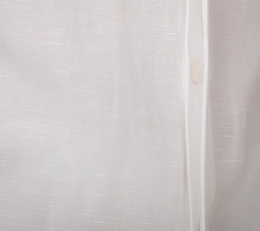 Langarmhemd aus Lyocell und Leinen – Bild 3 | LuxeStyle