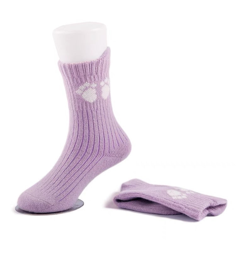 Kaschmir-Socken für Kinder, einfarbig