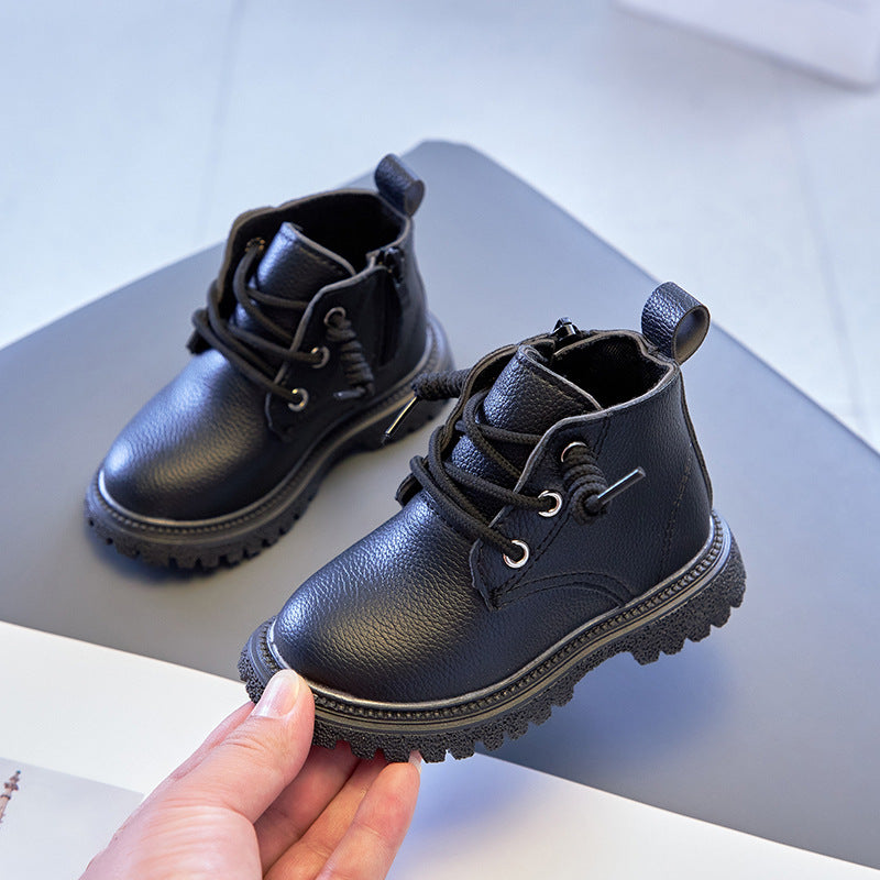 Mädchen-Lederstiefeletten mit Reissverschluss | LuxeStyle