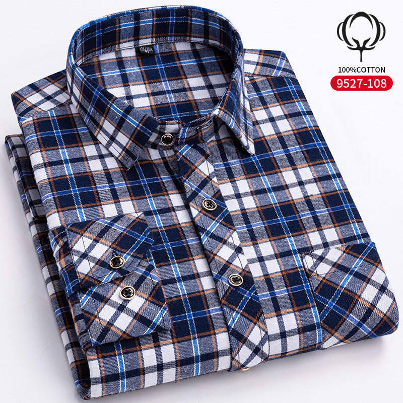 Herren Langarmhemd Loose-fit Baumwolle Karomuster – Bild 10 | LuxeStyle