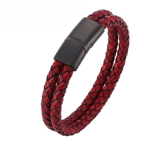 Vintage Lederarmband aus Edelstahl – Bild 7 | LuxeStyle