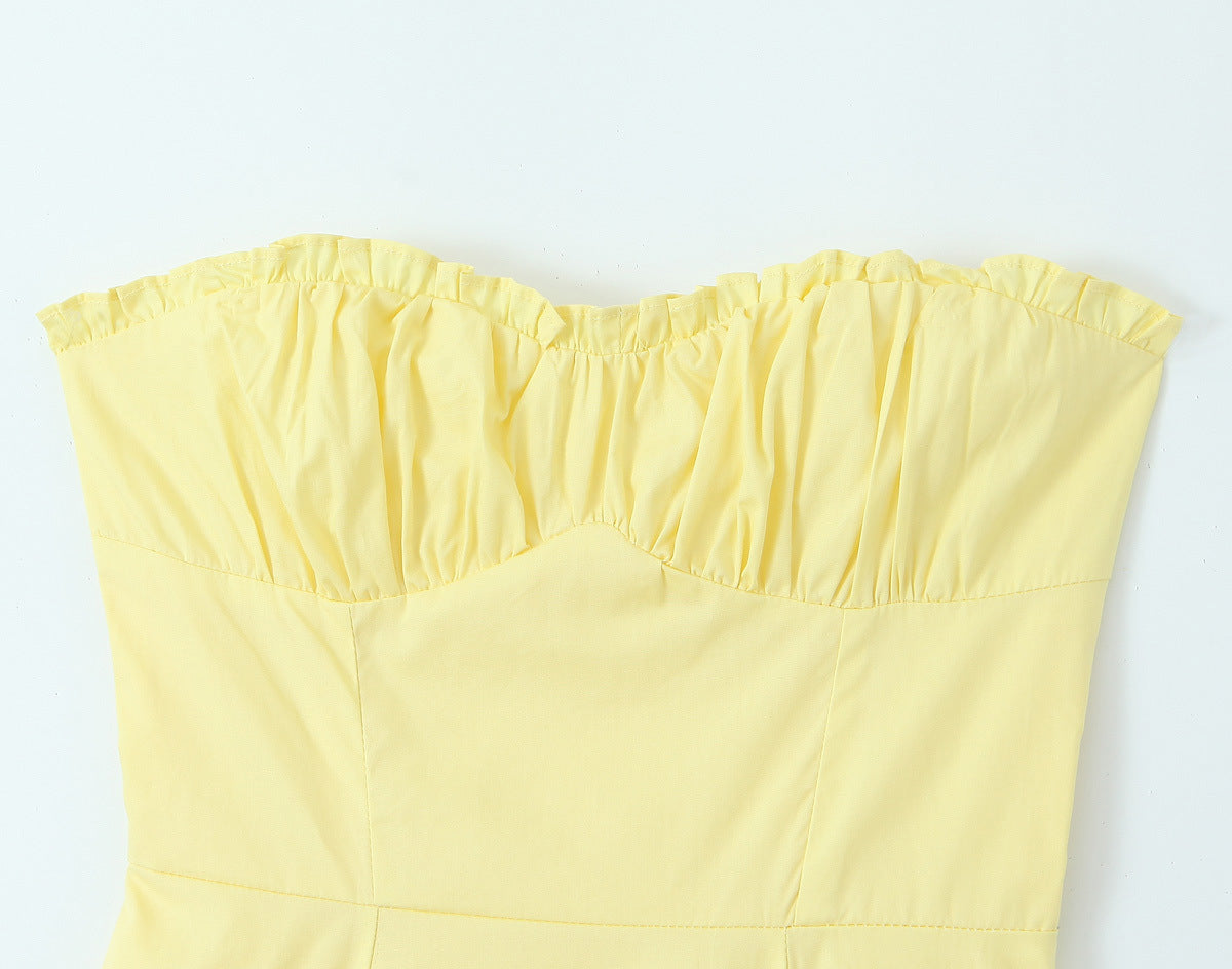 Trägerloses Sommerkleid mit Korsett-Top