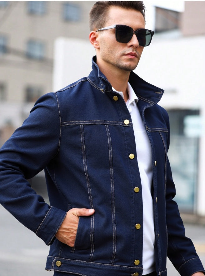 Schlanke Jeansjacke für Herren – Ansicht 5