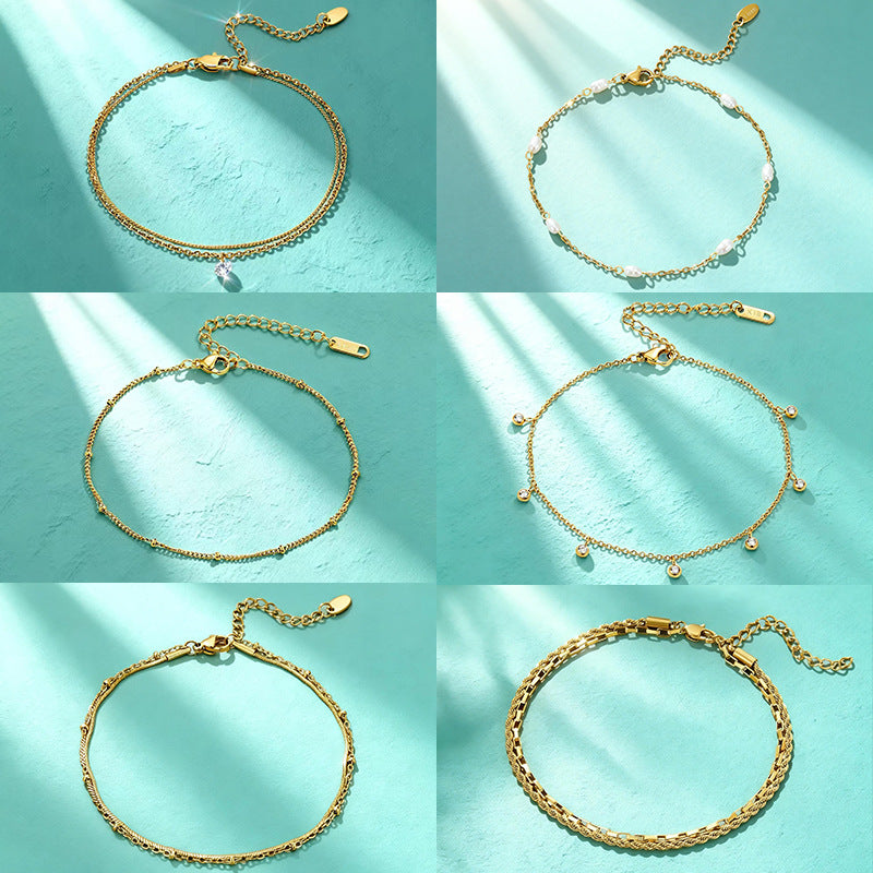 Einfacher Frauenknöchel-Schmuck