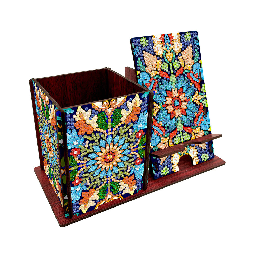 Mandala Stiftehalter aus Holz – Bild 4 | LuxeStyle