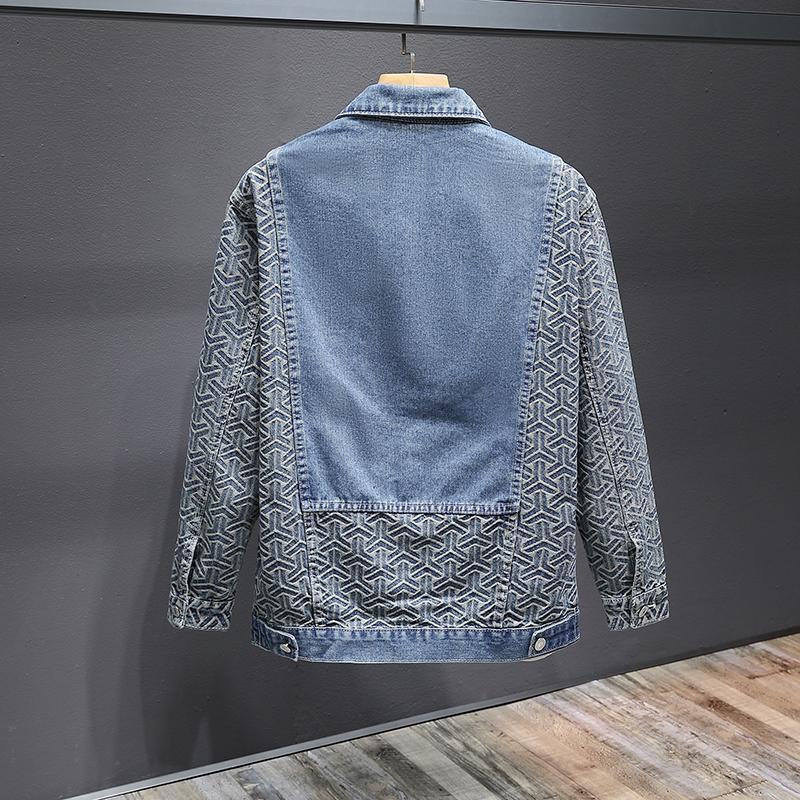 Patchwork Denim Jacke für Herren – Ansicht 6