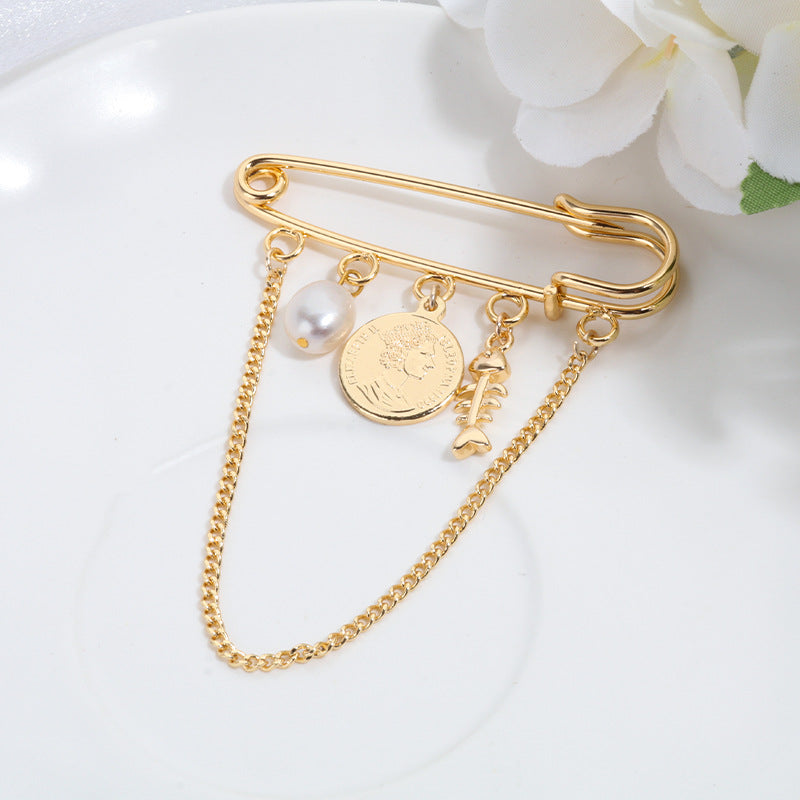 Retro Kupferkette-Tassel-Brosche – Bild 2 | LuxeStyle