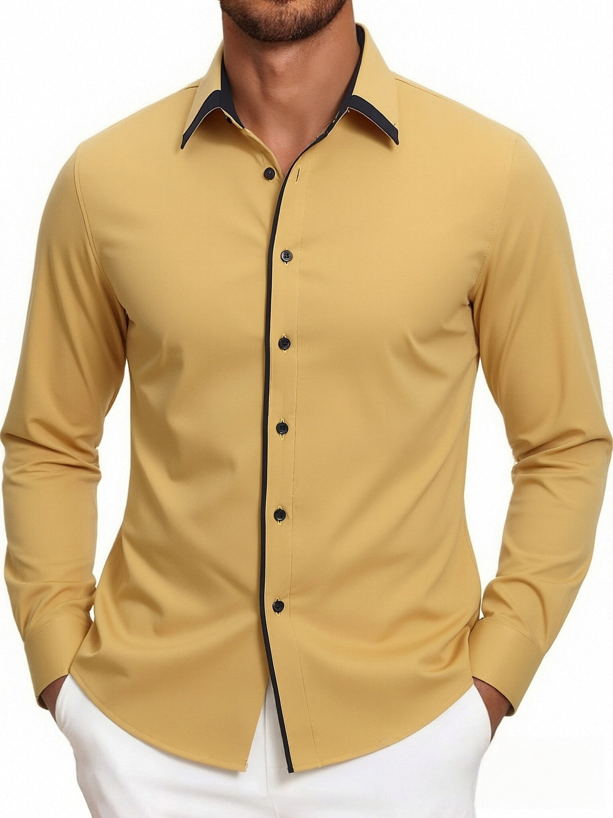 Dünnes Langarmshirt für Herren – Bild 7 | LuxeStyle
