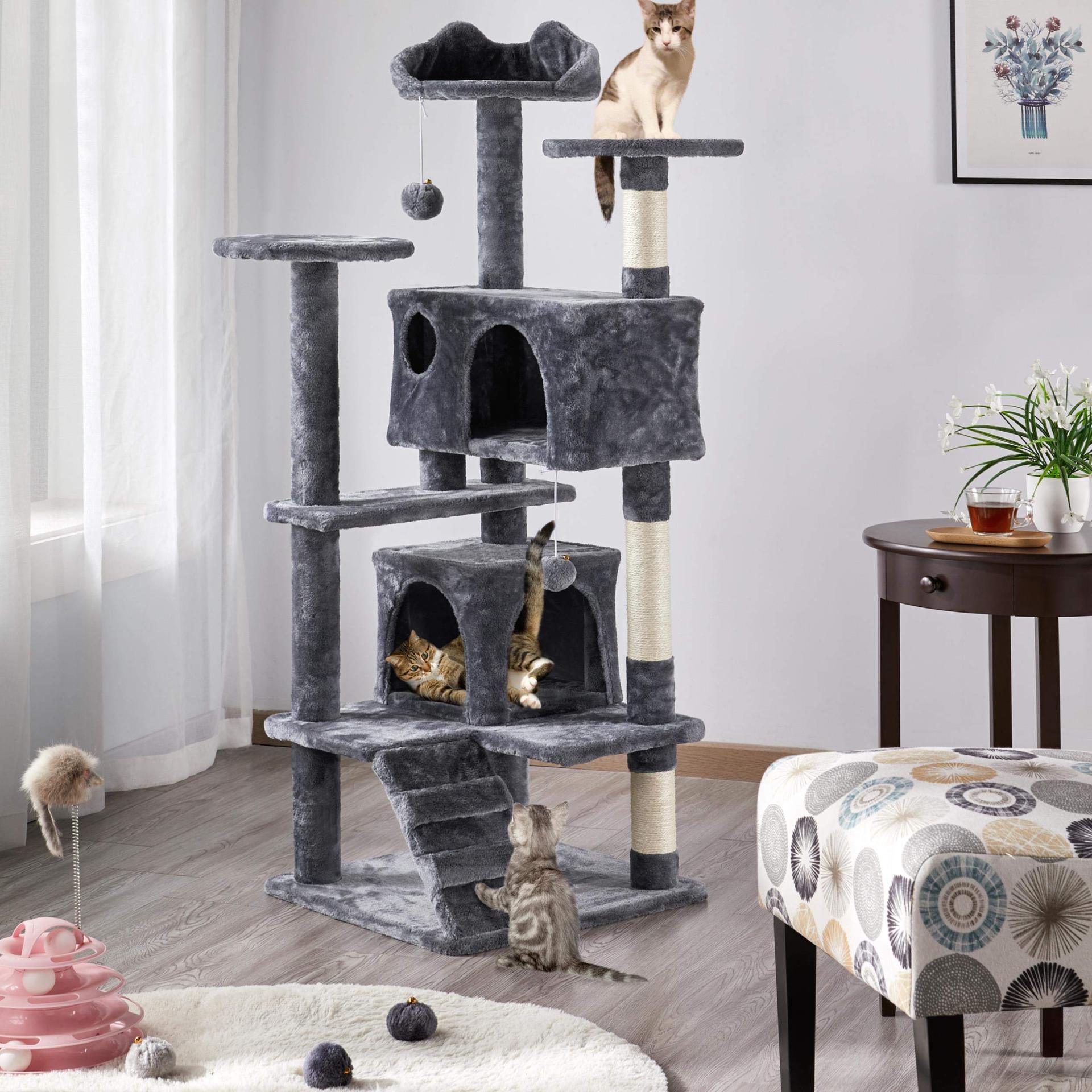 Stilvoller All-in-One Kratzbaum für Katzen