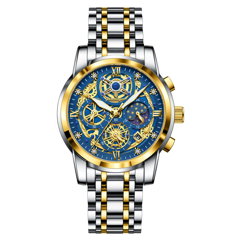 Wasserdichte Luxus-Armbanduhr mit grossem Zifferblatt