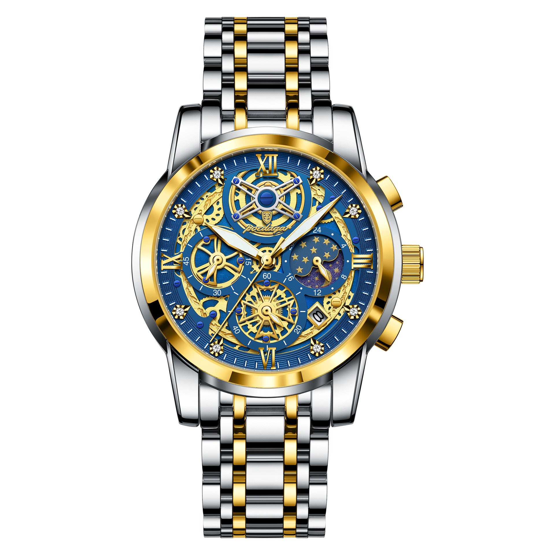 Wasserdichte Luxus-Armbanduhr mit grossem Zifferblatt