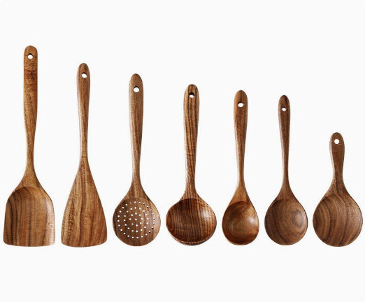 Küchenhelfer-Set Teakholz – Bild 5 | LuxeStyle