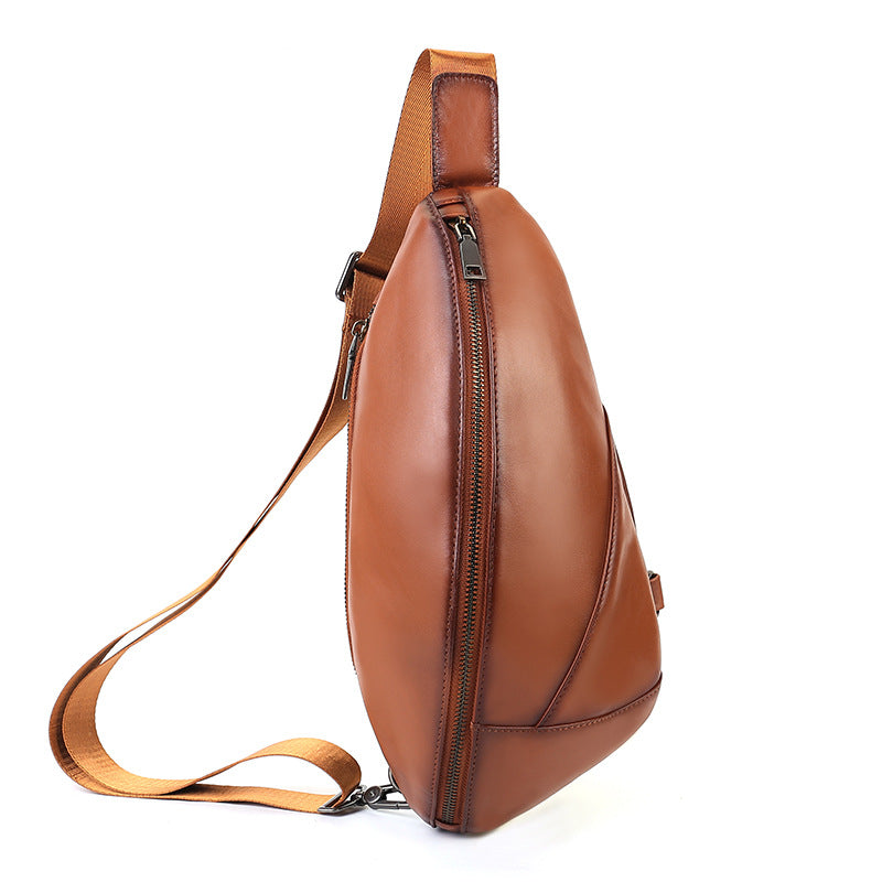 Brust-Schultertasche aus Leder
