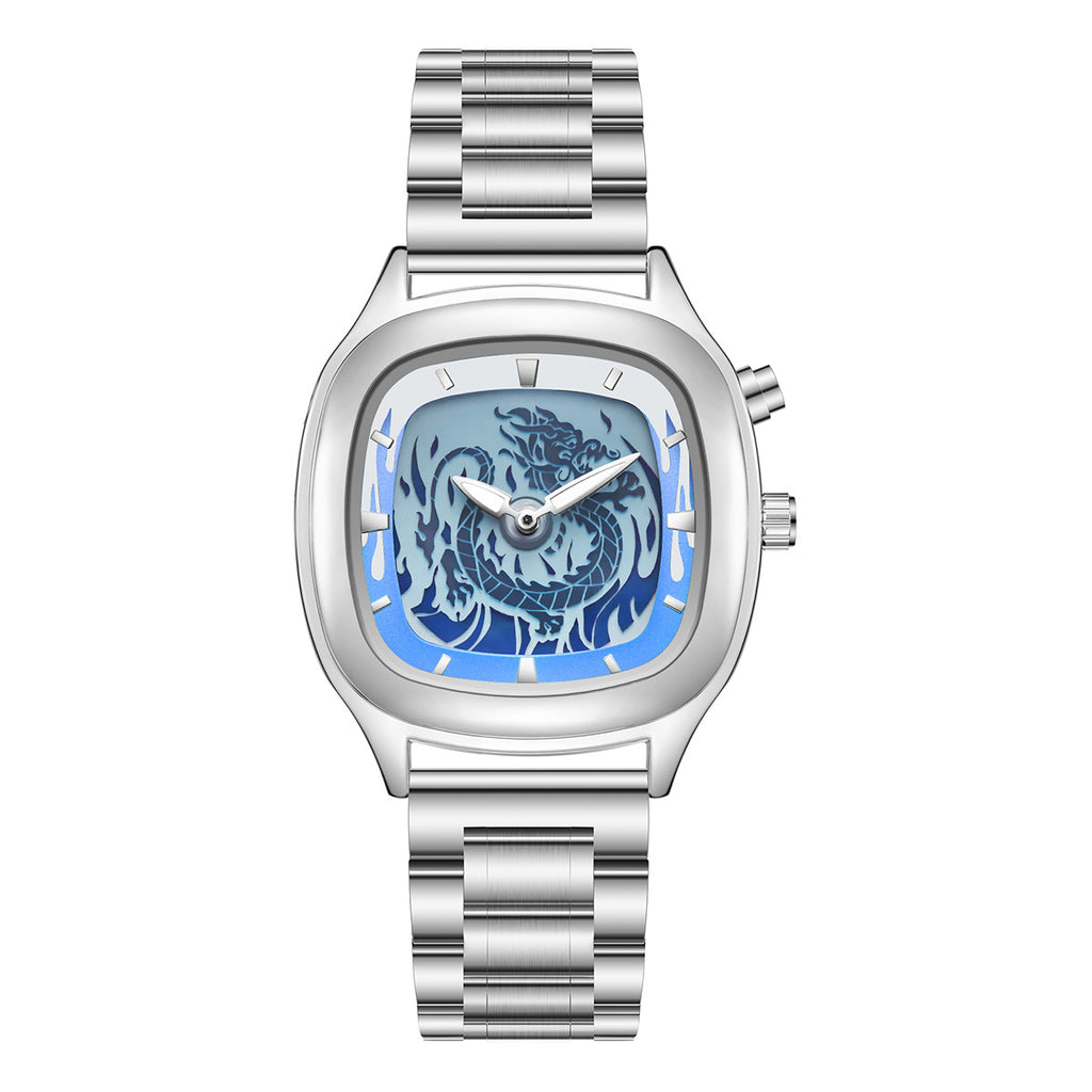 Personalisierte Retro Drachen Herrenuhr – Ansicht 7